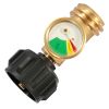Propane Tank Refill Adapter Gas Level Indicator Meter for Propane Cylinder BBQ Grill RV Camper Appliances Type 1 Connection