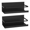 2 Packs Magnetic Spice Holder Rack Organizer Strong Magnetic Seasoning Storage Shelf for Refrigerator Microwave