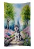Siberian Husky Spring Path Kitchen Towel Dish Cloths Guest Hand Towel Decorative Bathroom Towel for Face,Tea, Dishcloth, Kitchen and Bath