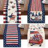 1PC Rectangle Independence Day Linen Table Runners 72"*13"
