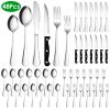 48-Piece Stainless Steel Silverware Set Dishwasher Safe