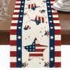 1PC Rectangle Independence Day Linen Table Runners 72"*13"
